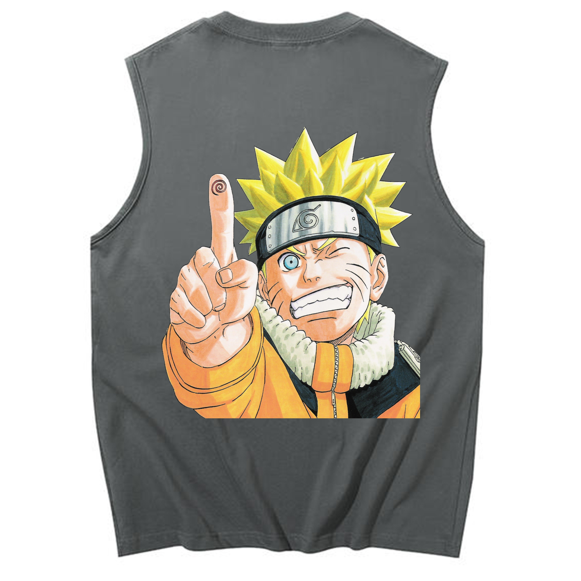 （画像用） NARUTO -ナルト- うずまき ナルト Uzumaki Naruto コットン100％タンクトップ（背面プリント）